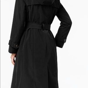 Women's London Fog Hooded Long Trench Coat